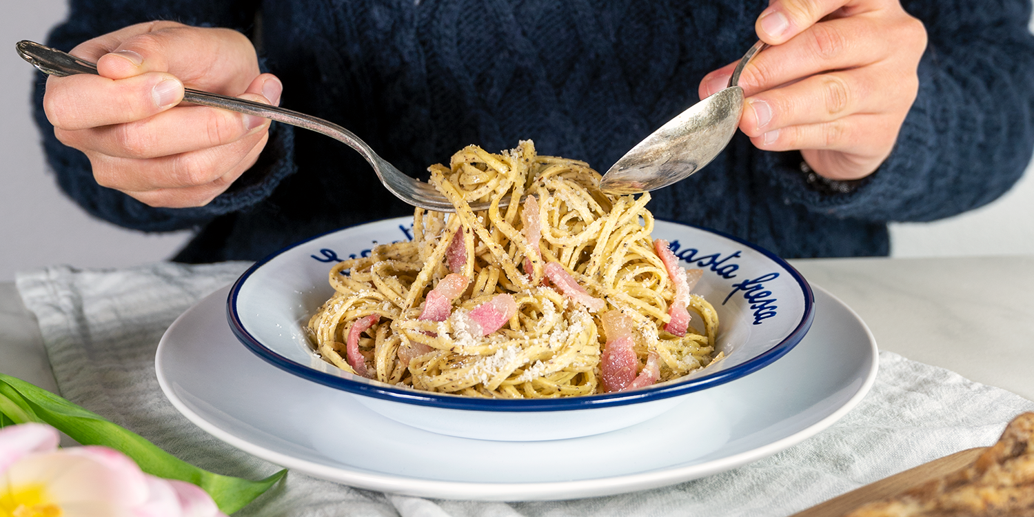 Tagliolini al Tartufo: pasta guanciale, burro e Parmigiano Reggiano DOP