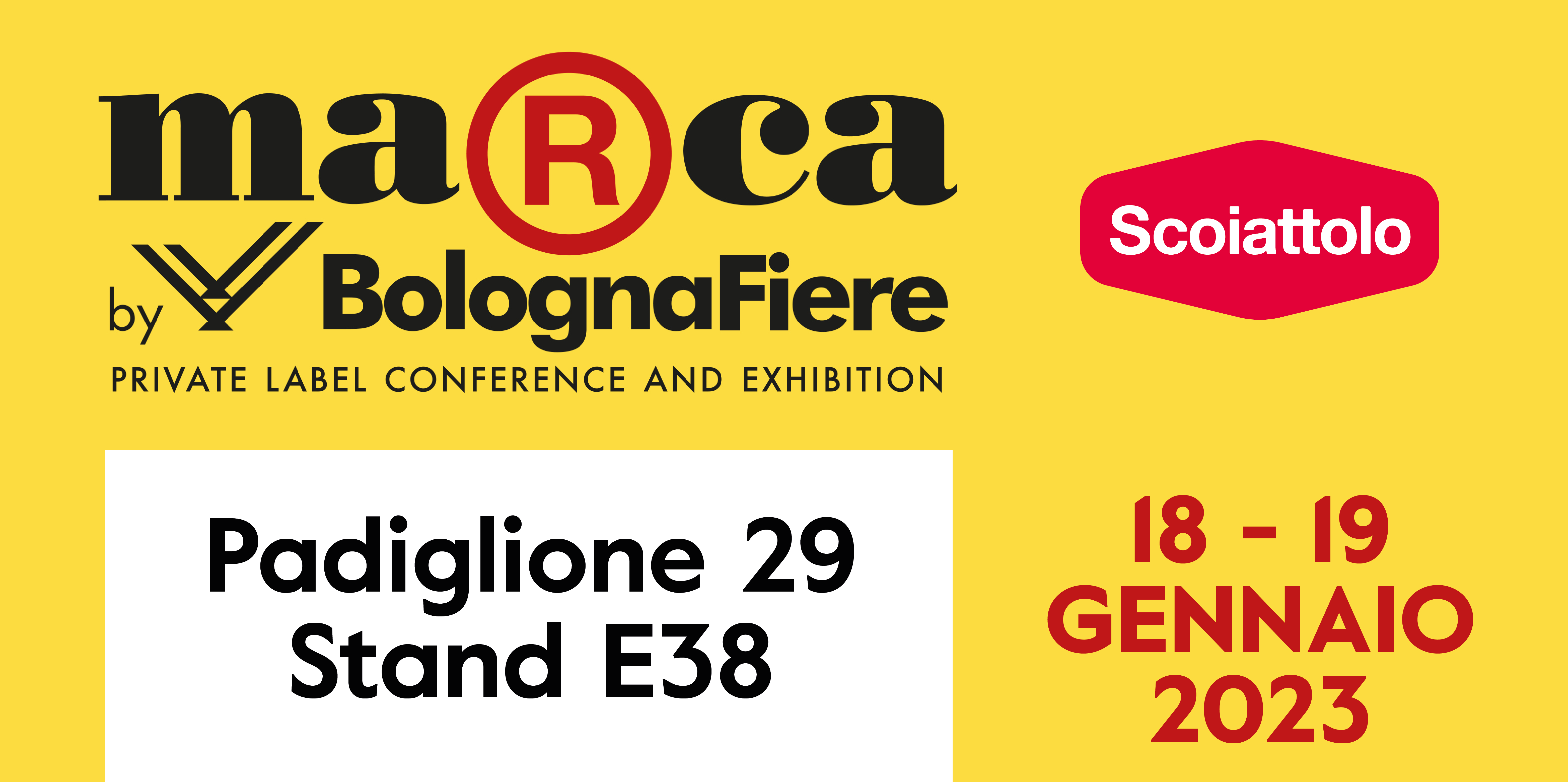 SCOIATTOLO ALLA FIERA MARCA 2023: dal 18 al 19 gennaio a Bologna